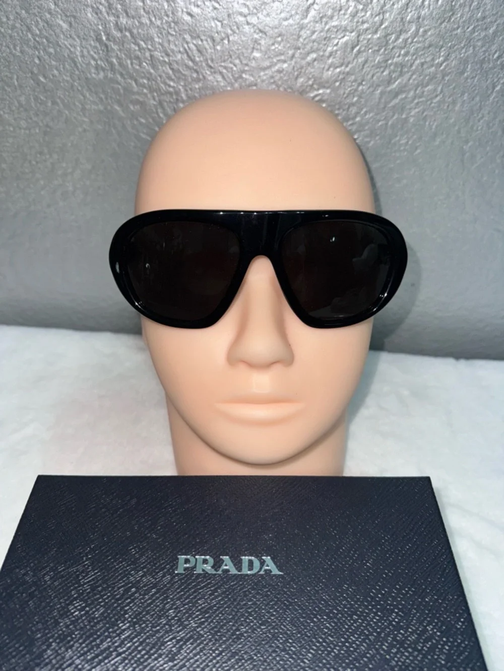 Prada Black Gloss Aviator Sunglasses - Picture 9 of 17